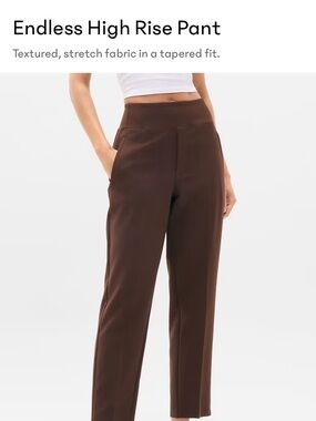 ATHLETA Endless High-Rise Tapered Pants — Brown